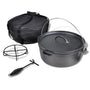 vidaXL Dutch Oven Gusseisen Bräter 11,3 L Outdoor Camping