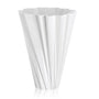 Kartell Shanghai 1229E5 Blumenvase – Weiss Glänzend. Skulpturale, weiß glänzende Vase zur Aufnahme von Schnittblumen.