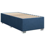 vidaXL Polsterbett Einzelbett - Stoff Blau 90x190cm. Ein blaues Stoffbett zum Schlafen im Schlafzimmer.