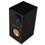 Klipsch R-50M Regallautsprecher Paar – Schwarz. Zwei schwarze, kompakte Lautsprecher zur Audio-Wiedergabe im Wohnraum.