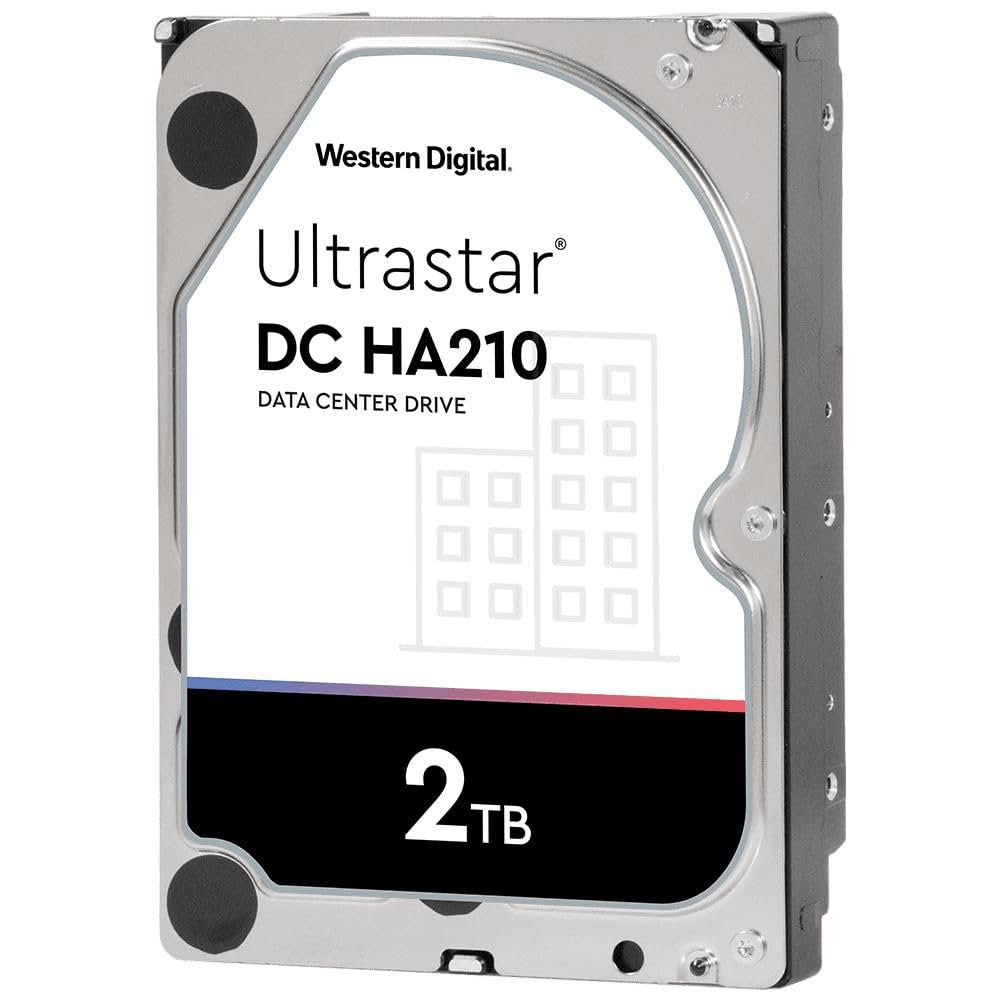 Western Digital Ultrastar 7K2 2TB SATA HDD - 3.5 Zoll 512N SE. Rechteckige, silberne 3.5-Zoll-Festplatte zur Datenspeicherung in Servern und Computern.