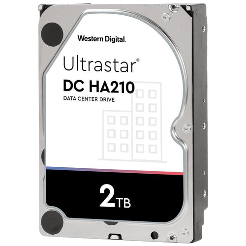 Western Digital Ultrastar 7K2 2TB SATA HDD - 3.5 Zoll 512N SE. Rechteckige, silberne 3.5-Zoll-Festplatte zur Datenspeicherung in Servern und Computern.