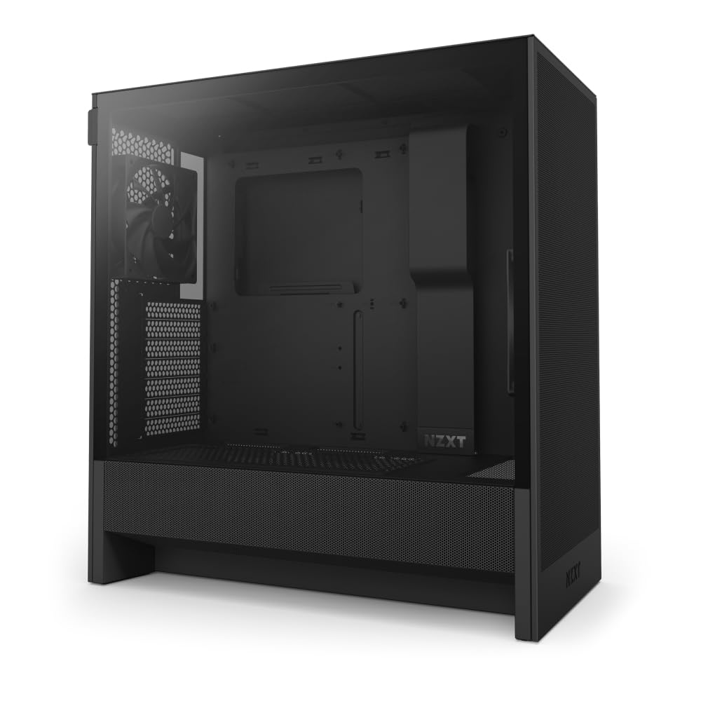 NZXT H5 Flow ATX Mid-Tower Gaming PC Gehäuse - Schwarz. Schwarzes ATX Mid-Tower Gehäuse zum Einbau von PC-Komponenten für Gaming.