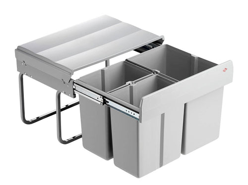 WESCO Abfallsammler aus Metall, 48x36 cm. Robuster Metallbehälter zur geordneten Müllsammlung in Haushalt oder Büro.