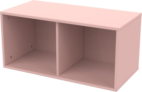 Flexa DOTS Kinderzimmer Bücherregal Wandregal - Rosa. Rechteckiges rosa Wandregal zur Aufbewahrung von Büchern und Dekoration im Kinderzimmer.