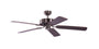 Potkuri Deckenventilator 132 cm – Gealtert Silber ohne Beleuchtung. Mit Rotorblättern zur Raumluftzirkulation.