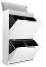 ARREGUI Ecoclas Plus CR621-E Mülltrennsystem mit Box 4x17L weiss. Rechteckiges 4-Fach-System zur häuslichen Abfalltrennung.