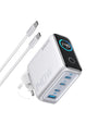Anker 140W USB-C Ladegerät - 4-Port für Laptop & Multi-Geräte. Schwarzer Adapter mit 4 USB-C Ports, lädt simultan.