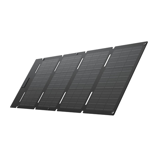 EF ECOFLOW 45W Tragbares Klappbares Solarpanel, rechteckig, dunkelgrau. Wandelt Sonnenlicht in Strom zur Ladung von Mobilgeräten.