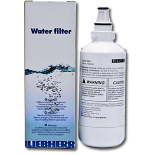 Liebherr Original Wasserfilter für Kühlschränke - 7440000. Weißer Zylinder filtert Wasser für Eis- und Wasserspender.