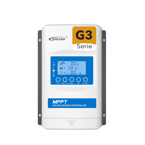 EPEVER XTRA4415N MPPT Solar Laderegler 40A, rechteckig, dunkelgrau. Regelt die Batterieladung von Solarpanels.