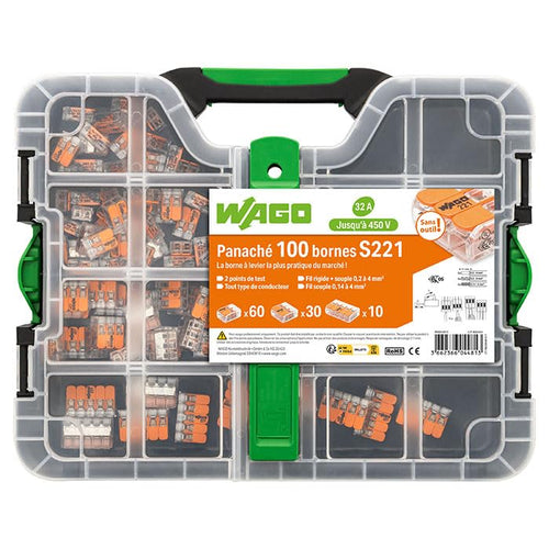 Wago Koffer S221 Installationsklemmen Set 100 Stk.