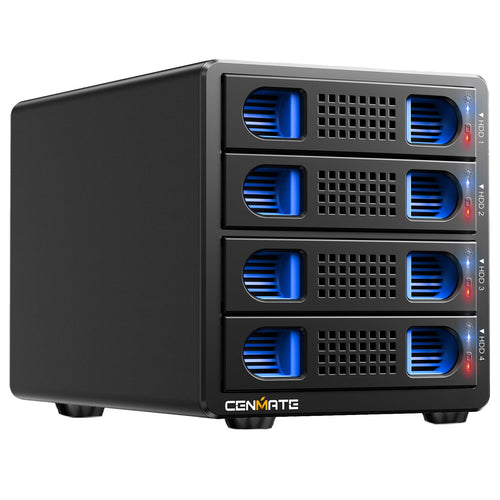 TechPro USB 3.0 Festplattengehäuse - 4-Schacht, 2.5/3.5" SATA