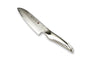 Global Sai SAI-M03 Japanisches Santokumesser - Hammerdesign: Metallisches Santokumesser mit gehämmertem Klingenfinish zum Schneiden von Fleisch, Fisch, Gemüse.
