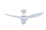 PEPEO Raja Deckenventilator mit Beleuchtung. Weißer Deckenventilator (Ø 122cm) mit integrierter Beleuchtung. Sorgt für Luftzirkulation und Raumbeleuchtung in Innenräumen.