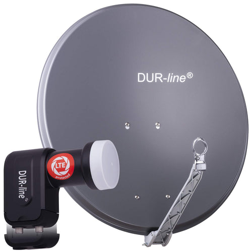 DUR-line Select Satelliten-Komplettanlage 75/80cm Anthrazit Twin