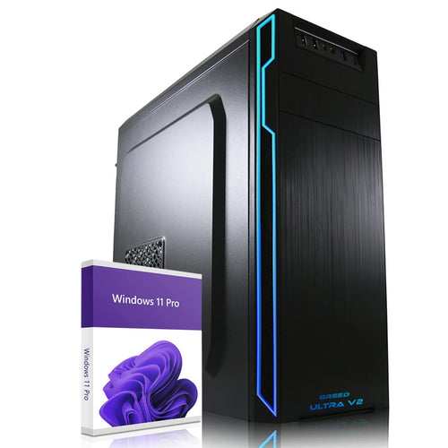 Greed® Ultra V2 Desktop-PC - Intel i7-12700F. Schwarzer Midi-Tower zum universellen Einsatz.