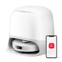 Roborock Qrevo Curv S5X Saugroboter mit Wischfunktion, weiss, rund. Saugt und wischt Böden autonom.