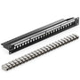 deleyCON 24 Port CAT7 Patchpanel – 24x Keystone Module Schwarz