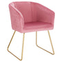 WOLTU Esszimmerstuhl BH271rs-1 – Rosa Samt, Gold Beine. Stuhl zur Nutzung an Esstischen.
