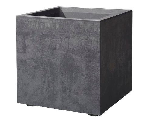 Kreher XL Pflanzkasten Millennium Kunststoff – 40L Anthrazit. Rechteckiger Behälter zum Bepflanzen von Blumen, Kräutern auf Balkon, Terrasse.