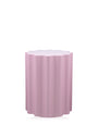 Kartell Colonna Kunststoff Hocker & Beistelltisch - Rosa. Säulenförmiger Hocker aus Kunststoff, dient als Sitzgelegenheit und Ablagefläche.