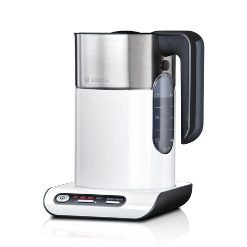 Bosch TWK8611P kabelloser Wasserkocher weiss mit Temperaturwahl