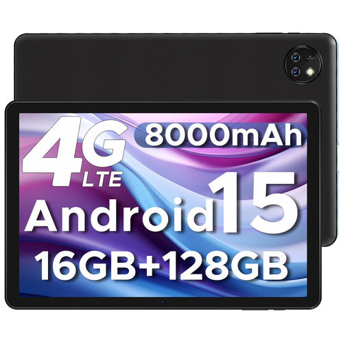 DOOGEE T10W Android Tablet 10 Zoll 128GB - 4G LTE. Rechteckiges Tablet zum Surfen, Streamen und mobilen Arbeiten über 4G LTE.