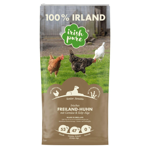 Irish Pure Senior Hundetrockenfutter - Freiland-Huhn, Getreidefrei, 12kg