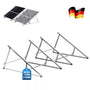GLIESE Balkonkraftwerk Halterung 118cm 2er Set: Zwei abgewinkelte Metallhalterungen zur Montage von Solarmodulen am Balkongeländer.