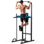 JX FITNESS Kraftturm Power Town – Multifunktions-Fitnessturm, ein schwarzer Stahlrahmen. Ermöglicht Klimmzüge, Dips, Beinheben.