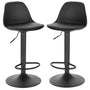 EUGAD Barhocker 2er Set drehbar höhenverstellbar PU Schwarz