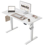 Agilestic Elektrischer Steh-Sitz Schreibtisch 100x60 cm Weiss für ergonomisches Arbeiten im Sitzen und Stehen.