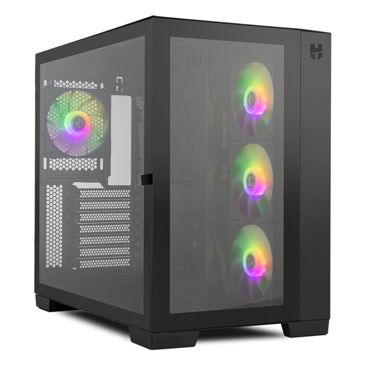 NOX Hummer Astra Micro Mid-Tower PC-Gehäuse Schwarz zur Aufnahme und zum Schutz interner PC-Komponenten.