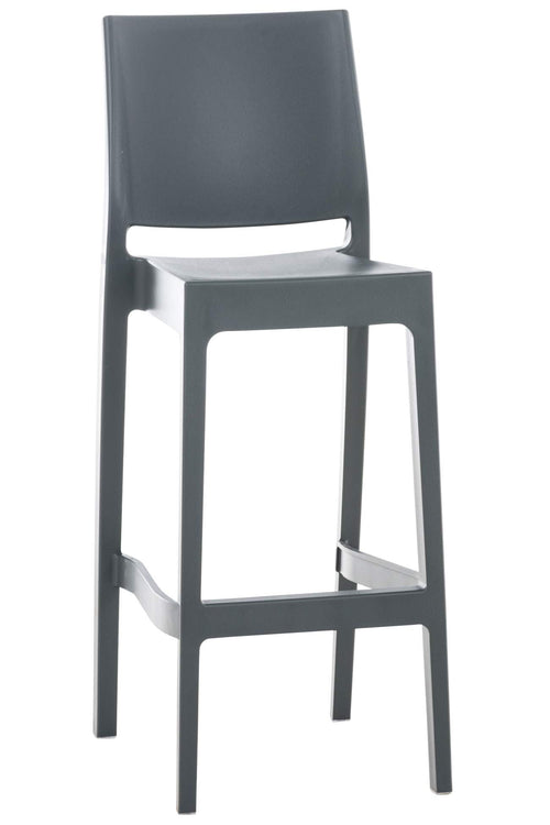 CLP Barhocker Maya I – Tresenhocker Kunststoff Dunkelgrau, eine erhöhte Sitzgelegenheit für Tresen.