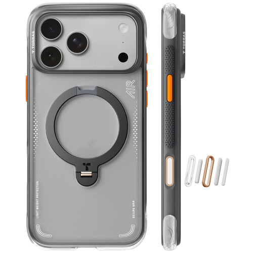 TORRAS Ostand Q3 Air Hülle mit Ständer für iPhone 17 Pro – schwarz