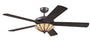 Westinghouse Comet Tiffany 7248540 Deckenventilator Licht - espresso. Espressofarbener Deckenventilator mit integrierter Leuchte zur Raumluftzirkulation und Beleuchtung.