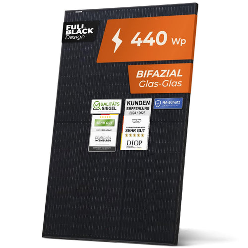 Solarway JAM54D41-440W Solarpanel - Full Black Bifazial