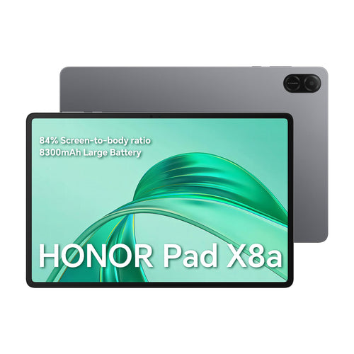 HONOR Pad X8a WLAN Tablet - 11 Zoll 4GB/128GB Space Grey. Rechteckiges, dünnes Space Grey Tablet mit 11-Zoll-Display für mobiles Surfen und Medienkonsum.