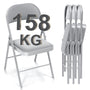 BULAGE Klappstühle 4er Set, Gartenstuhl klappbar - Grau