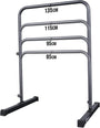 Eric Flag Calisthenics Station – 4-fach Höhenverstellbar freistehend. Schwarze Stahlkonstruktion mit höhenverstellbarer Klimmzugstange. Für Pull-ups, Dips und Bodyweight-Training.