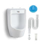 Kunststoff Pissoir Wandurinal Herren: Weißes PVC-Wandurinal inkl. Schlauch zur Wandmontage.
