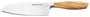 Felix SOLINGEN 976003F Santoku Messer – 16cm Olivenholz. Vielseitiges Küchenmesser mit Olivenholzgriff zum Schneiden von Fleisch, Fisch und Gemüse.