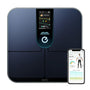 eufy Smart Scale P3 – WLAN Fitness Körperanalyse-Waage: Schwarze Plattform mit Elektroden. Misst Körperdaten zur Fitness.