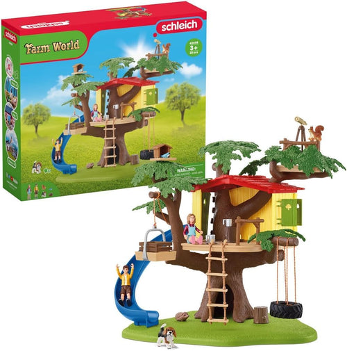 SCHLEICH Farm World Abenteuer Baumhaus Spielset - 60 Teile mit Figuren