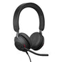 Jabra Evolve2 40 SE Kabel Stereo Headset - MS Teams USB-A Schwarz. Schwarzes Headset für MS Teams Kommunikation via USB-A.