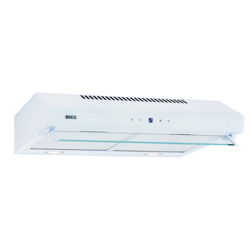 NEG NEG15-TDLW+ Doppelmotor Unterbau-Dunstabzugshaube - Weiss. Weiße Doppelmotor-Haube, saugt Kochdünste unter Schränken ab.