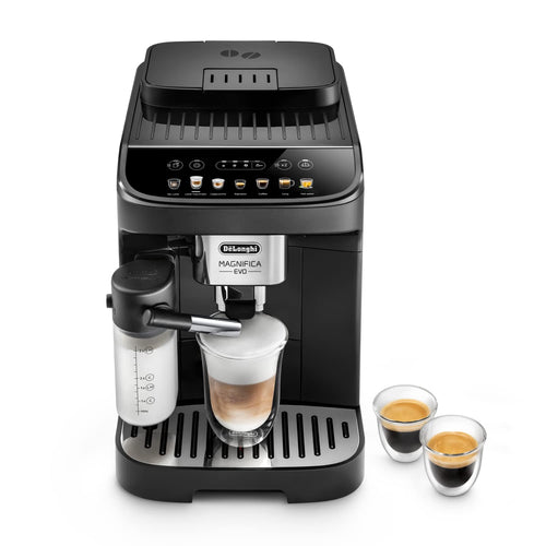 De'Longhi Magnifica Evo ECAM 292.81.B Kaffeevollautomat – Schwarz, mahlt Bohnen, brüht Espresso und Milchgetränke.