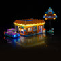 LocoLee Licht Set für Lego 10352 The Simpsons Krusty Burger, mit Kabeln und LEDs zur Modellbeleuchtung.