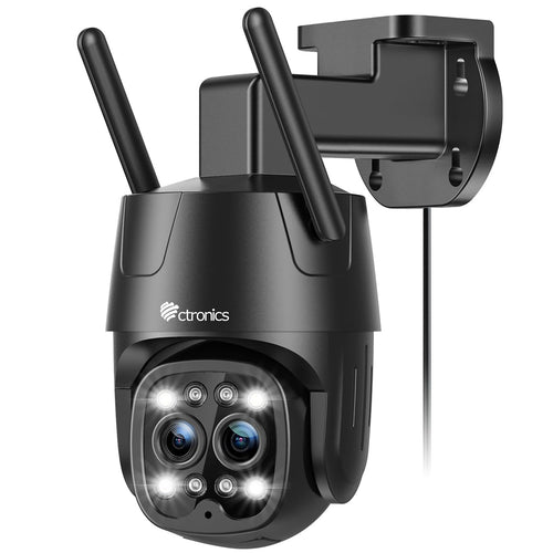 Ctronics 2.5K 4MP 6X Hybrid-Zoom Dual-Objektiv WLAN Kamera Aussen